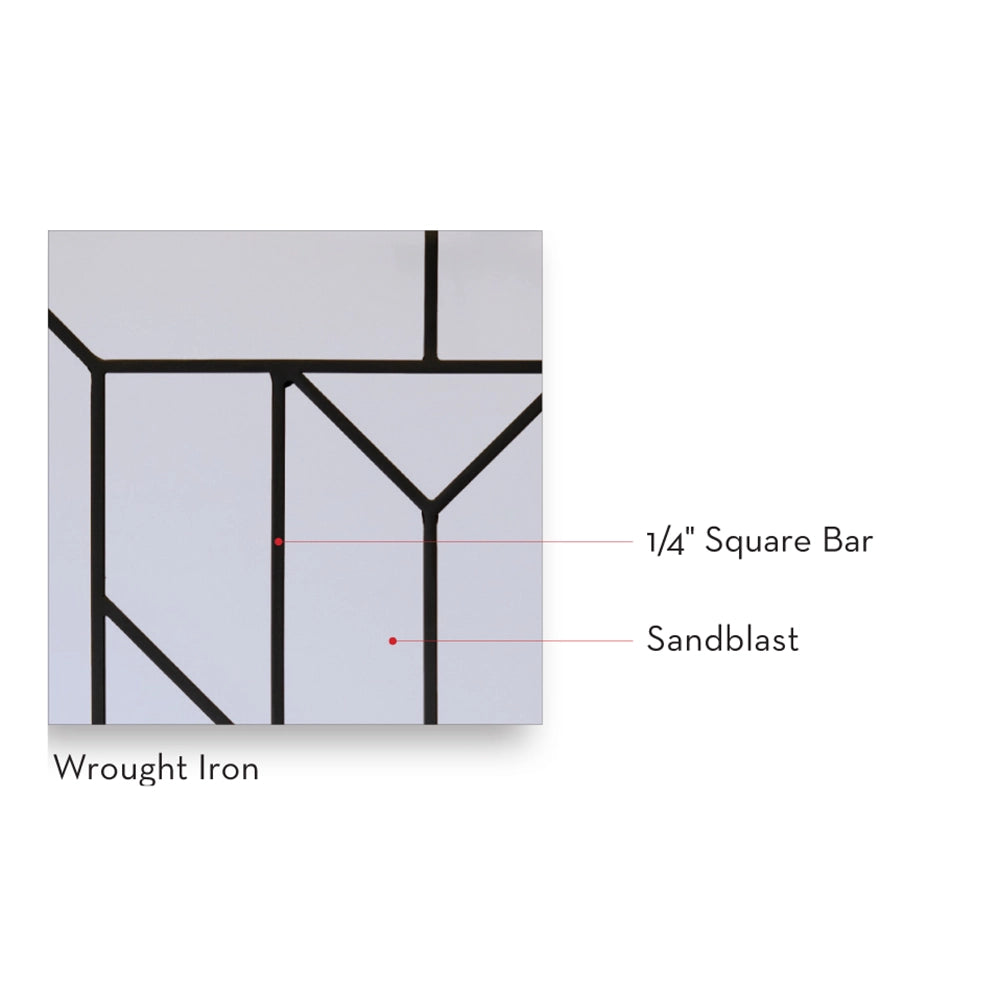 Pemberton Sandblast With Wrought Iron Decorative Argon Low-E Window Door Lite Kit