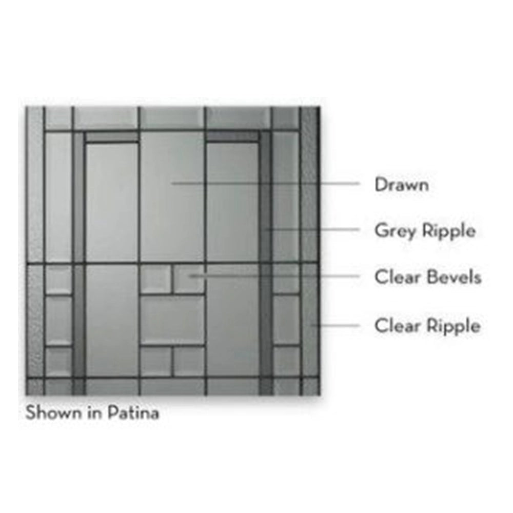 Lexington Patina Decorative Argon Low-E Window Door Lite Kit