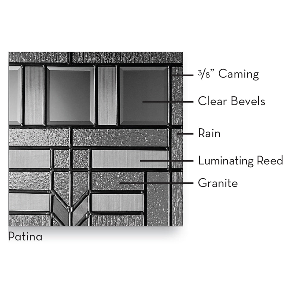 Royston Patina Decorative Argon Low-E Window Door Lite Kit