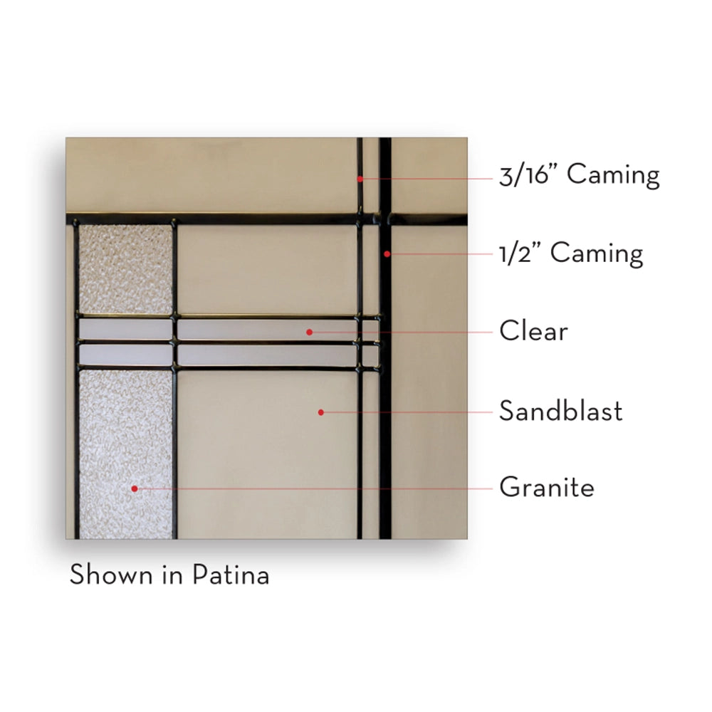 Winslow Zinc Decorative Argon Low-E Window Door Lite Kit