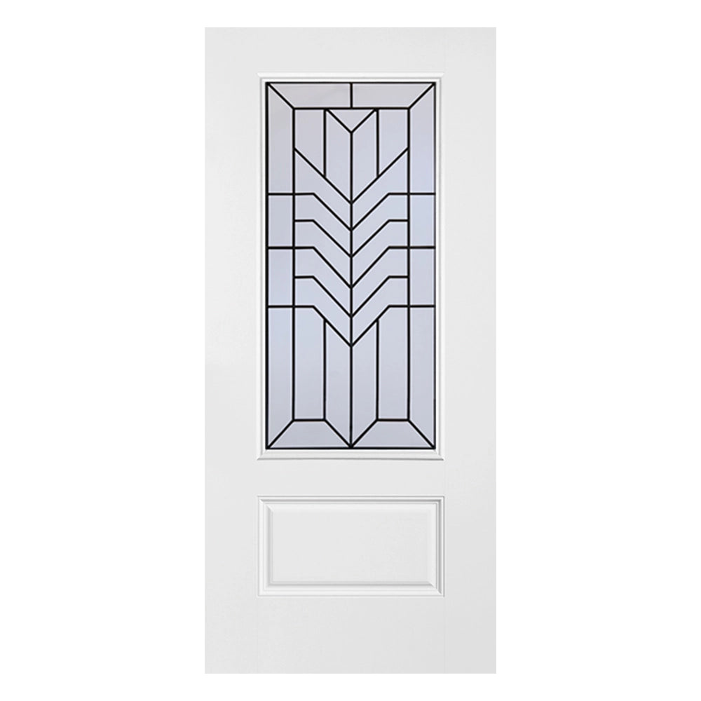 Pemberton Sandblast With Wrought Iron Decorative Argon Low-E Window Door Lite Kit