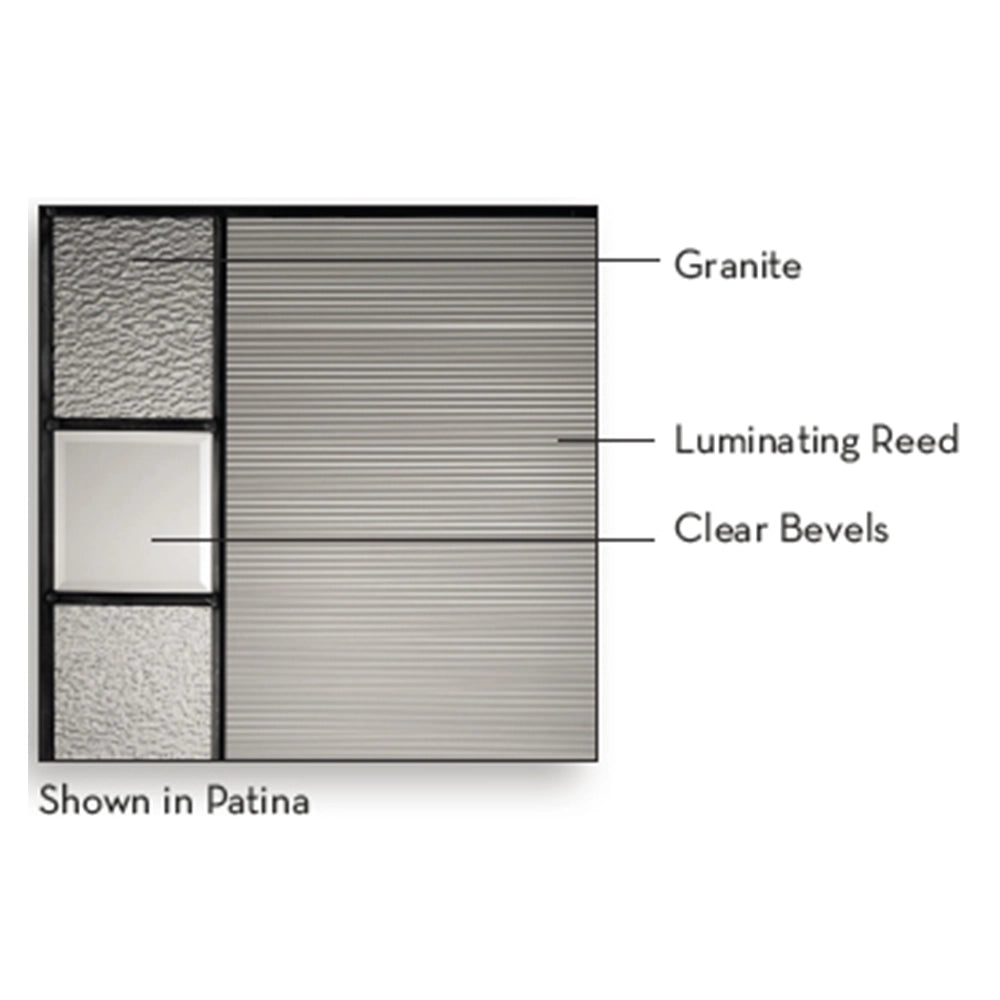 Modena Patina Decorative Argon Low-E Window Door Lite Kit