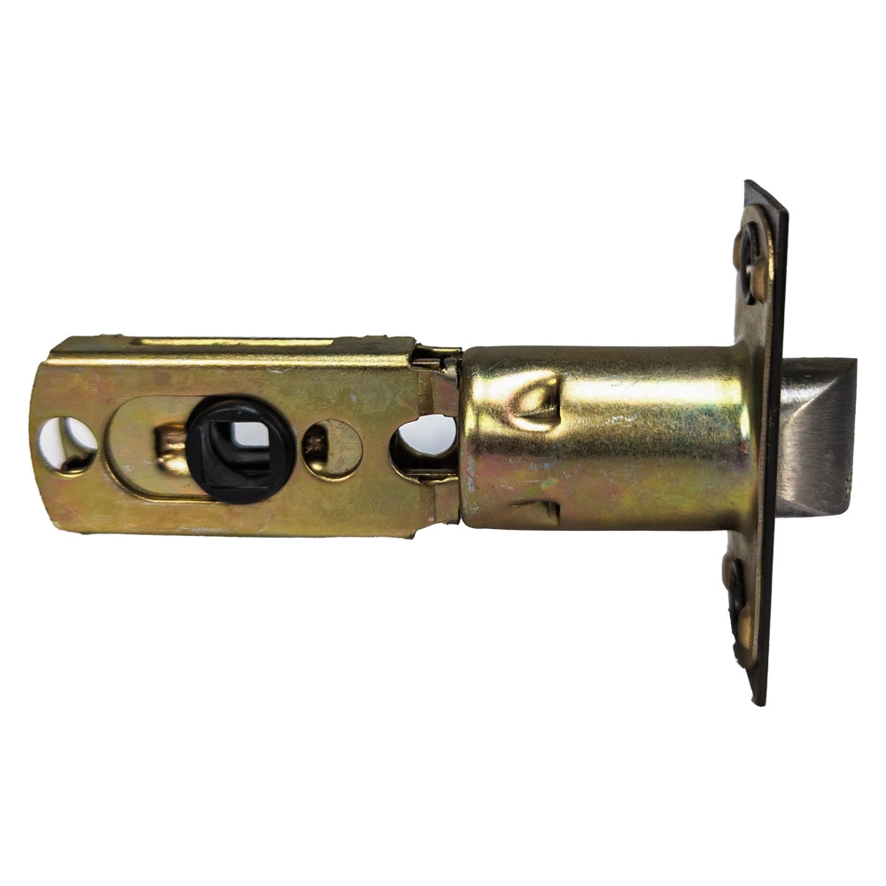 Modern LEver Door Handle with Square Rosette in Gun Metal Grey latch Mechanism